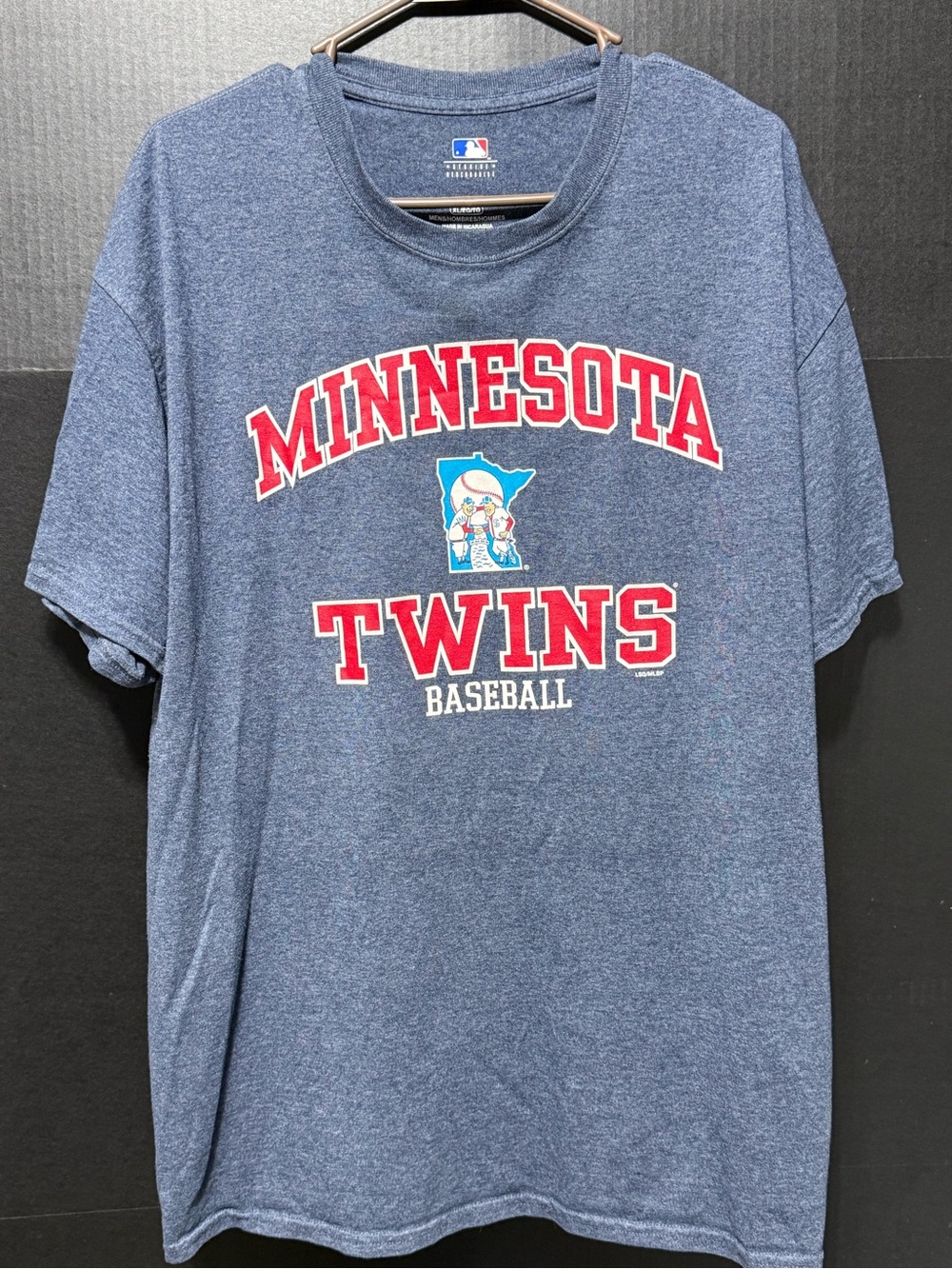 Vintage-Style Minnesota Twins MLB Heather Gray Graphic T-Shirt - Mens XL
